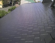暑い屋根に：クールタイトＳｉ：屋根用遮熱（高日射反射率）塗料：合志市栄　Ｋ様邸の写真
